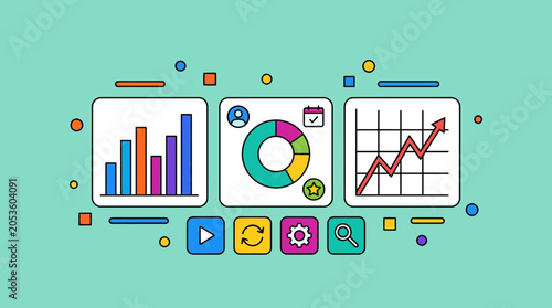Business Infographic Design Elements.
