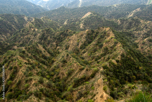 Dramatic badland formations and rugged canyons dominate the landscape of Vashlovani Protected Areas in eastern Georgia.