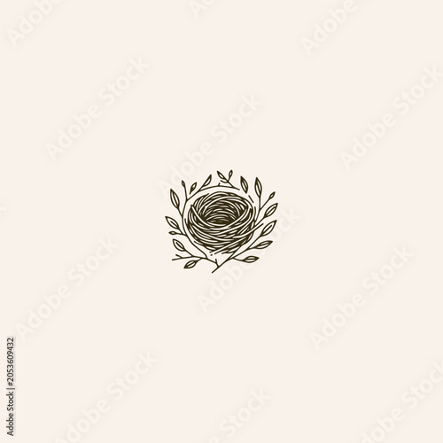 Nest logo icon design template vector illustration