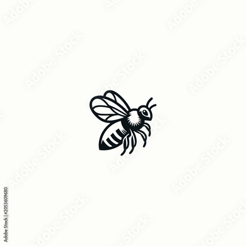 Honey bee logo icon design template vector illustration
