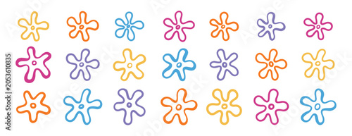 Φωτογραφία doodle hand drawn bikini bottom flowers, summer decoration, bikini botton sky elements