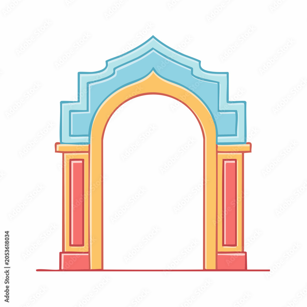 Fototapeta premium Stylized Archway Entrance