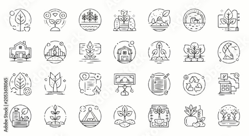 Tableau sur toile Various icons and symbols collection.