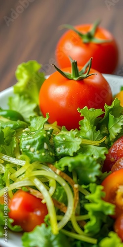 Healthy meal, fresh tomato, green salad, low fat diet, healthy food,  vegetables