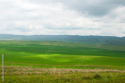 Dramatic badland formations and rugged canyons dominate the landscape of Vashlovani Protected Areas in eastern Georgia.