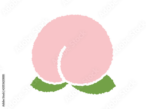 果物_シンプル_もも