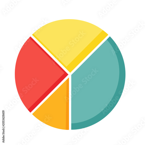 Flat pie chart infographic