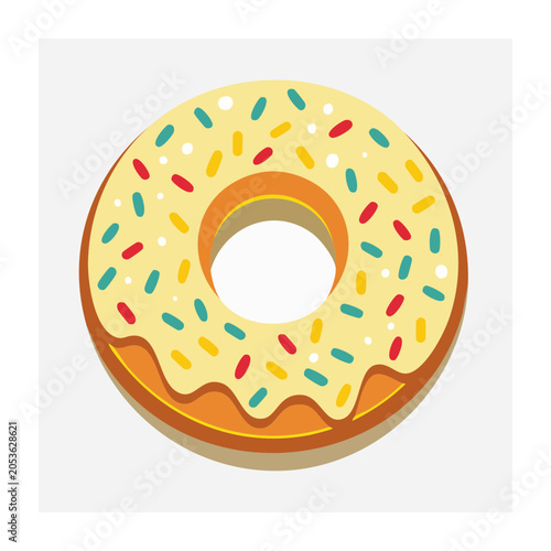 Flat donut illustration
