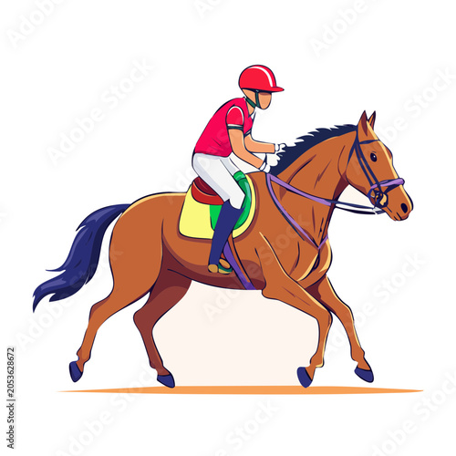 Horse rider vector illustration