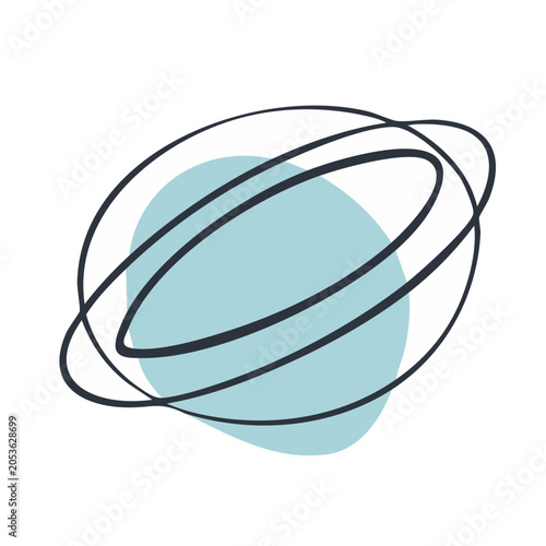 Minimalist Abstract Planet Vector Illustration