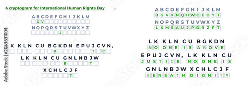 Schilderij op canvas A vector image with a code cryptogram with the correct answer for International
