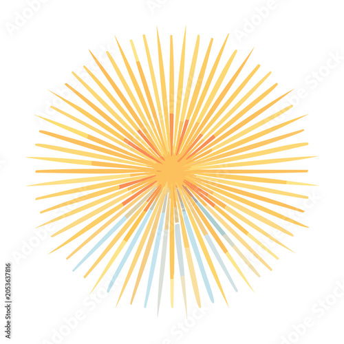 Minimalist firework illustration