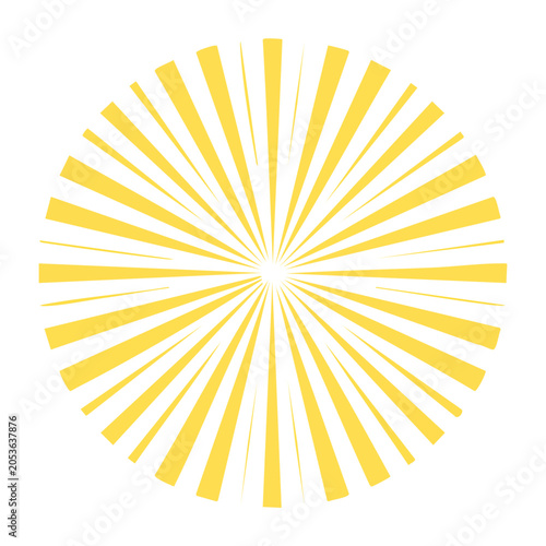 Minimalist yellow sunburst illustration