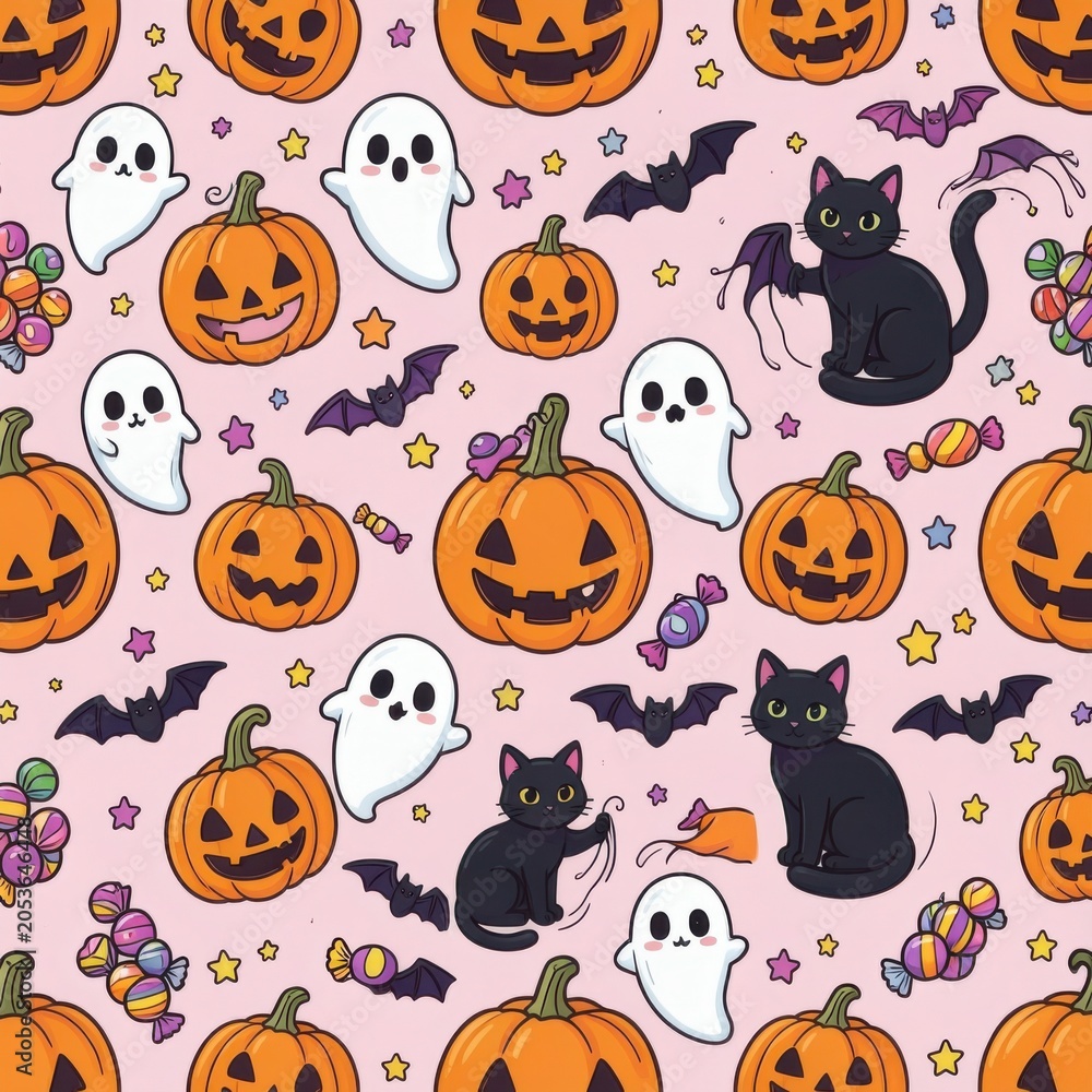 Fototapeta premium halloween seamless background