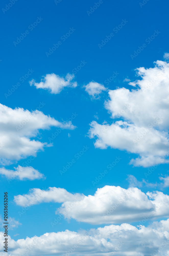 Fototapeta premium blue sky background with white clouds