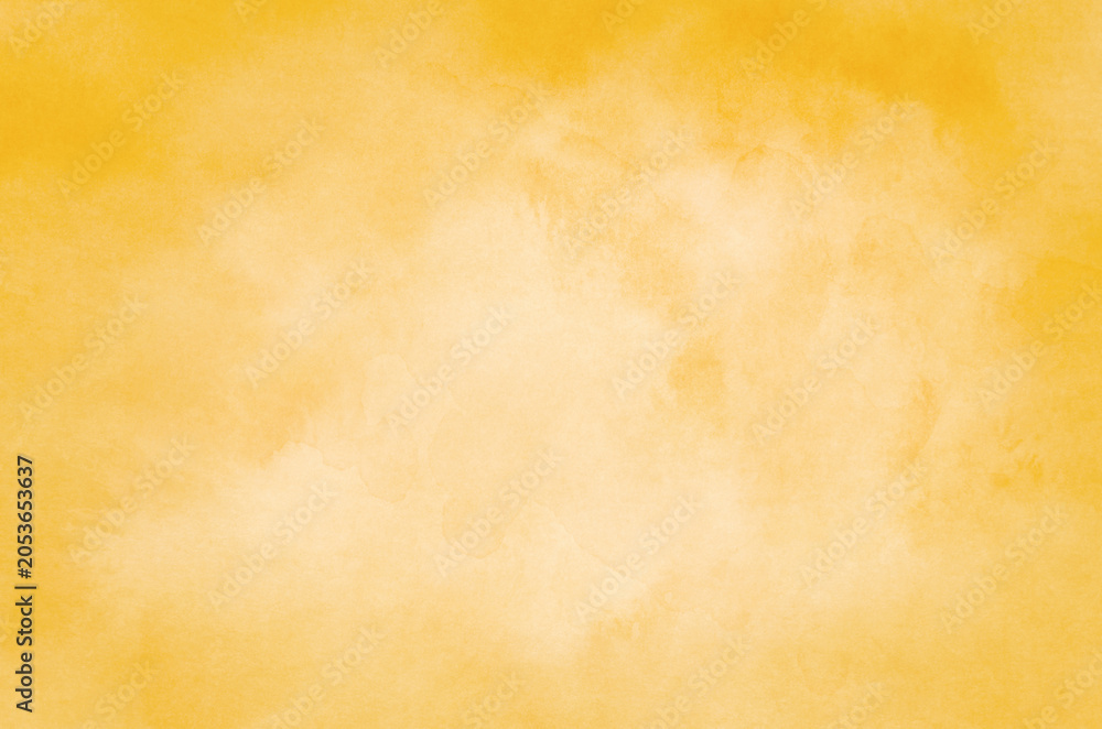 Obraz premium Hand painted yellow watercolor background.