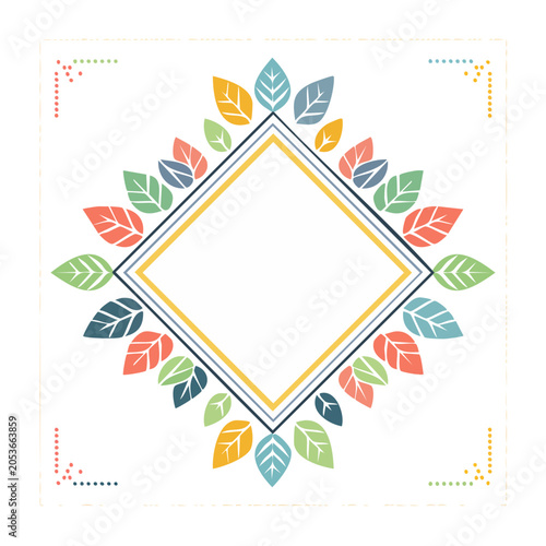 Leaf Frame Vector Illustration
