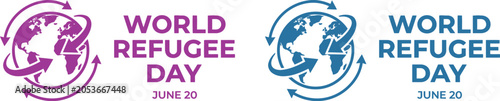 Foto World refugee day awareness logos and dates