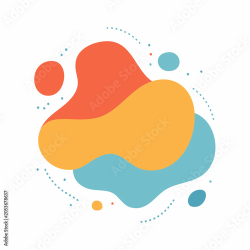 Abstract Organic Shapes with Dots and Circles