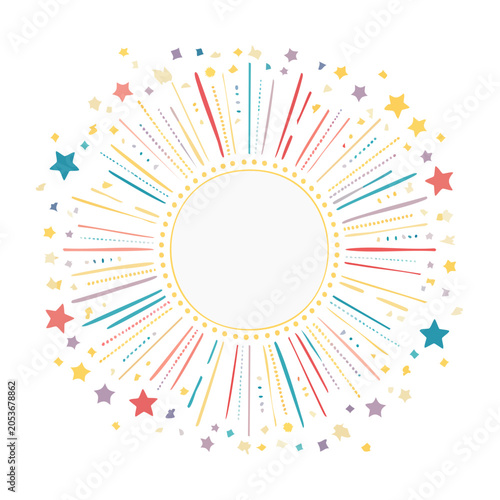 Colorful firework burst illustration