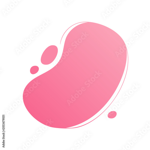 Minimalist pink abstract shape illustration