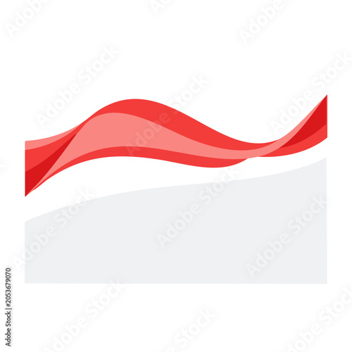 Minimalist Red Wave Illustration