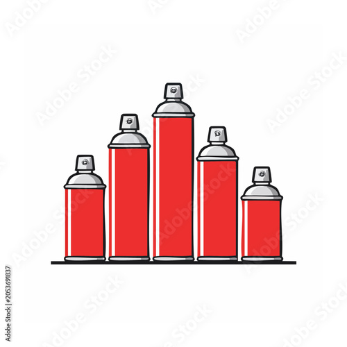 Cartoon Spray Cans Group