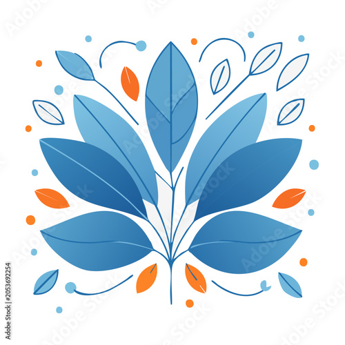 Modern Floral Design Vector Illustration
