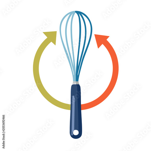 Whisk with Arrows Illustration