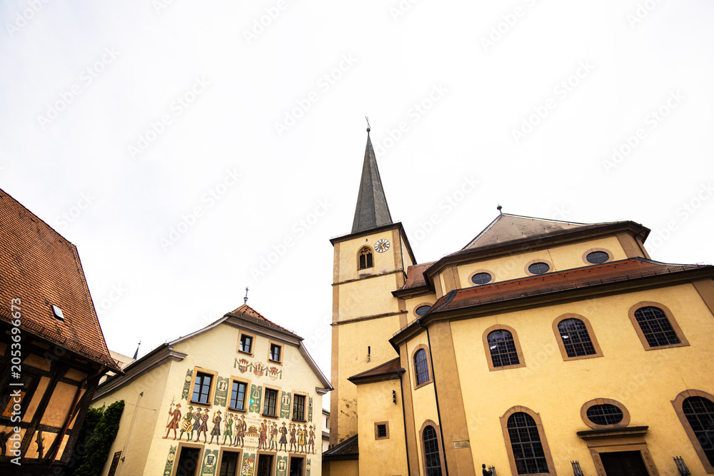 Obraz premium historic cityscape bad kissingen in bavaria germany