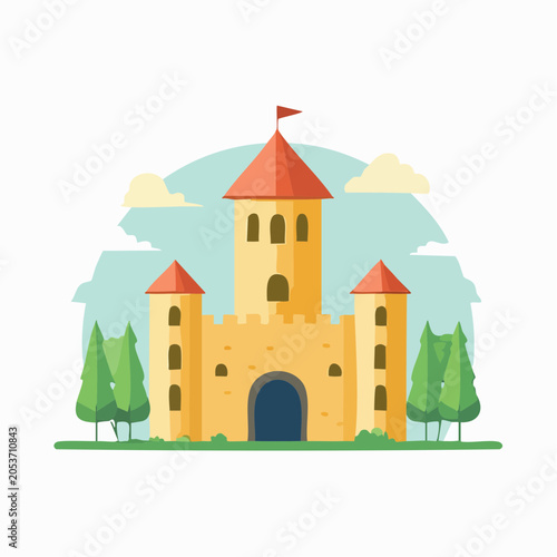 Cartoon Castle Illustration