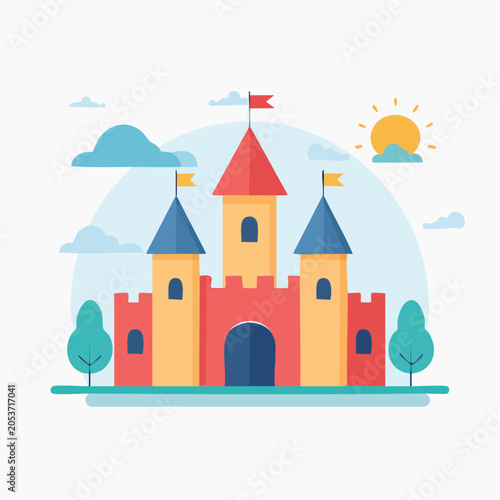 Cartoon Castle Illustration