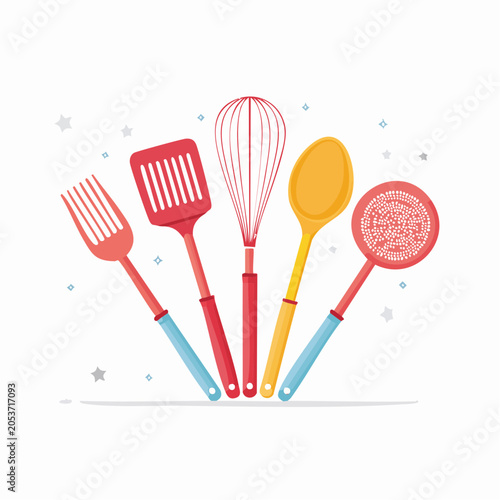 Colorful Kitchen Utensils Set