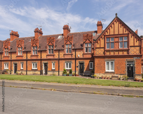Impressive worker homes and work buildings at Port Sunlight, Wirral. UK