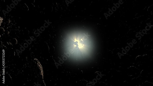 The Kuiper Belt. 3d animation