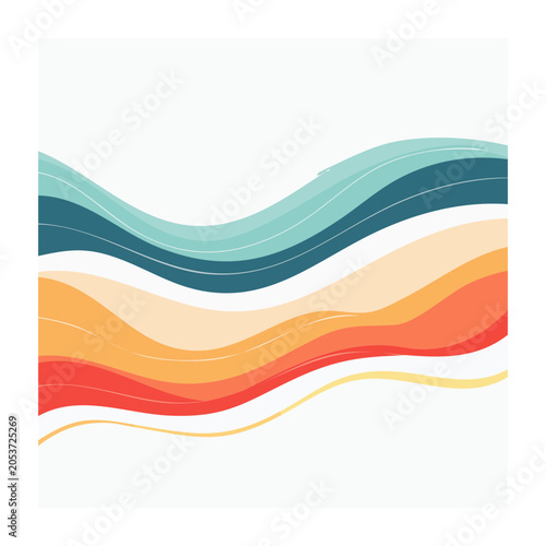 Retro Abstract Wavy Lines Pattern