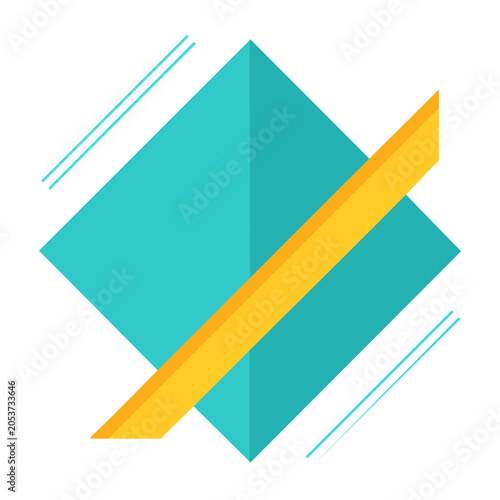 Minimalist geometric shape illustration