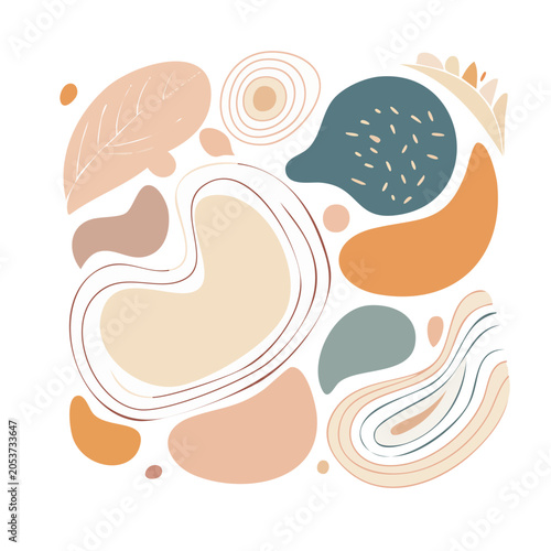 Minimalist abstract shapes illustration