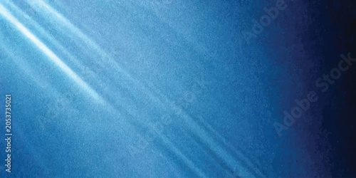 Fényképezés Abstract deep blue grainy texture with diagonal light streak abstract background