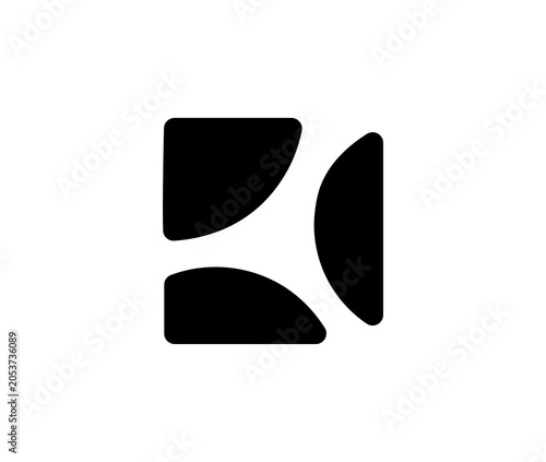 Abstract Spark Logo with Square Box