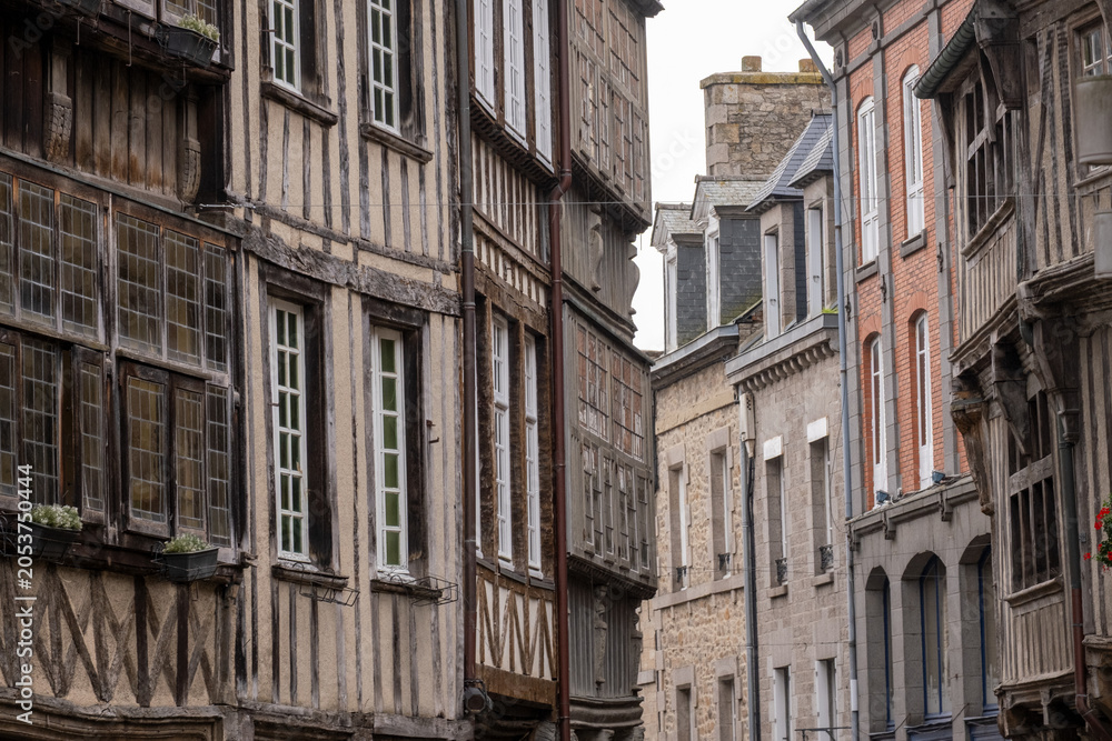 Fototapeta premium half-timbered houses in Dinan, France