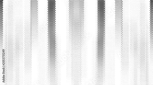 Abstract halftone pattern background with vertical stripes and distressed texture.