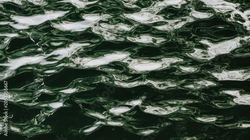 Rippled dark water surface with light reflections