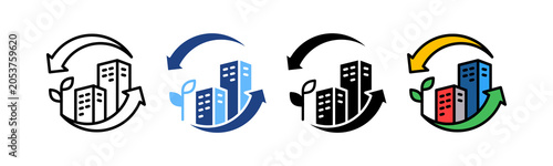 Sustainable Office multiple icon