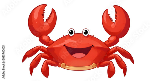Canvastavla crabillustration, cartooncrab, redcrabvector, crab, crustacean, ocean, sea, mari