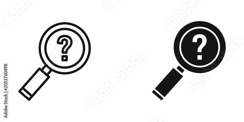 Bild auf Leinwand Magnifying Glass Question Mark Research Concept