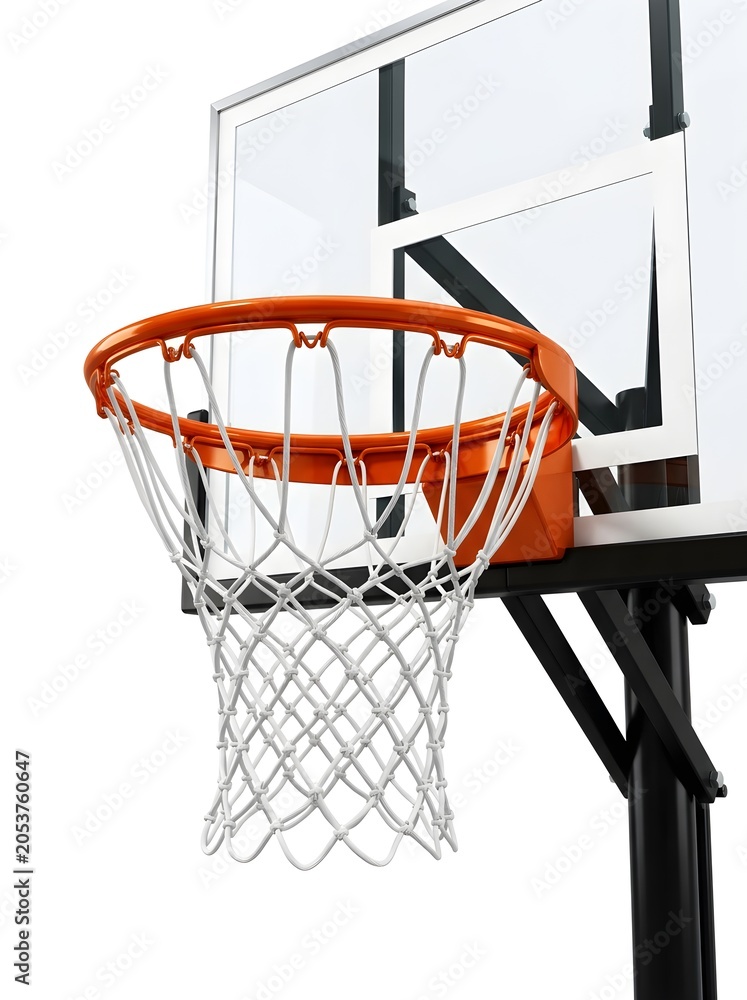Naklejka premium basketball hoop 3d realistic rendering isolated on white background 