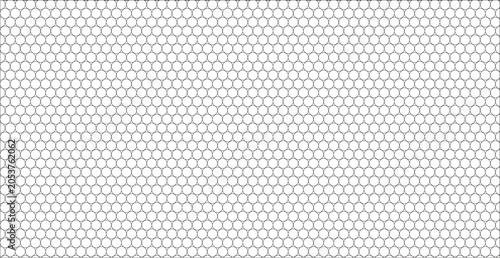 Bild auf Leinwand Seamless pattern of circles arranged in a hexagonal grid
