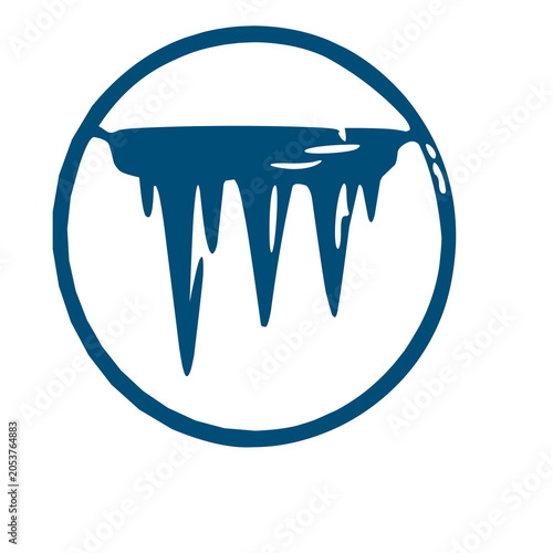 Minimalist blue teeth icon symbolizing dental health and hygiene care.