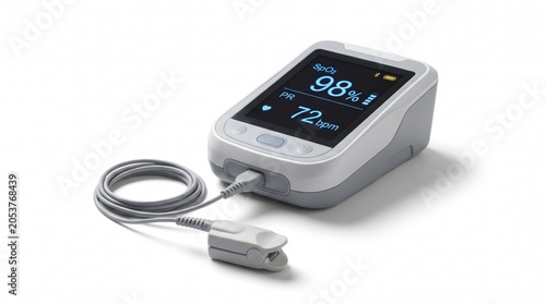 Medical Pulse Oximeter Device for Monitoring Blood Oxygen Saturation and Heart Rate
